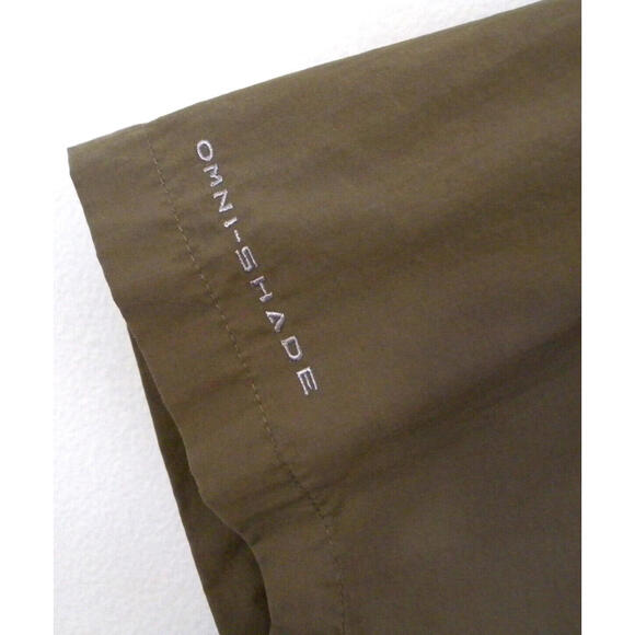 Columbia PFG Mens Olive Short Sleeve Fishing Shirt Button-up Size XL - Picture 6 of 9